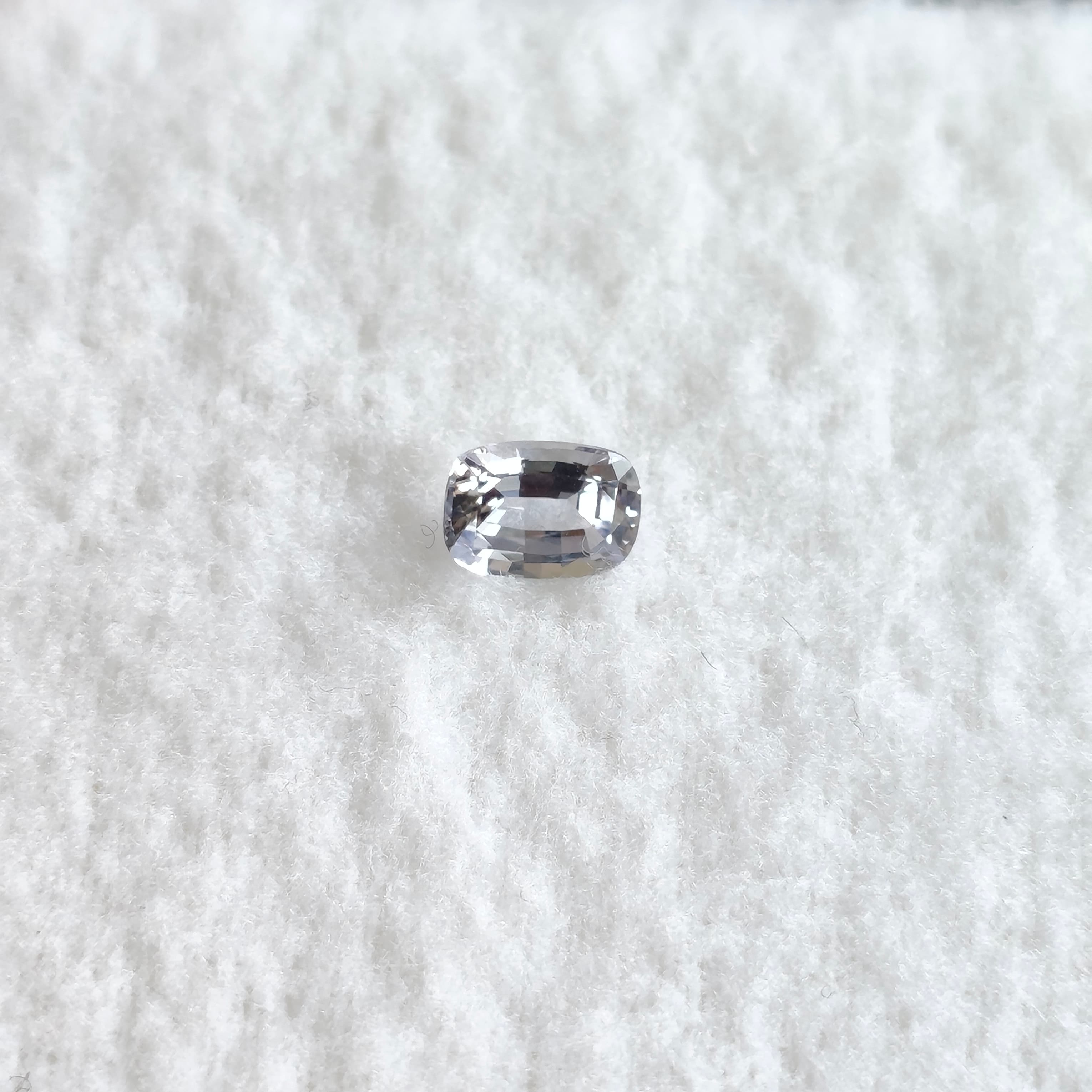 Natural white sapphire